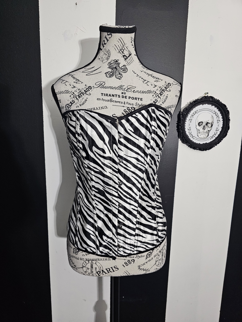 Zebra Strapless Bustier Corset